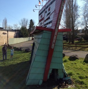 damaged 99W marquee